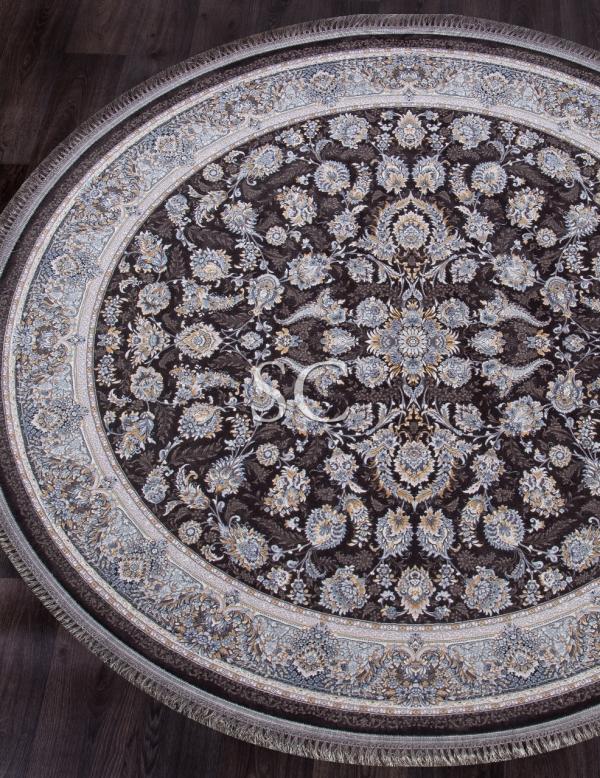 Ковер Иранский Farsi 1200 G256 dark grey круг 